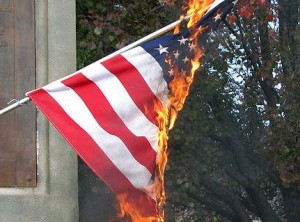 US Flag Burn