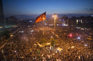 Demonstrators in Turkey's Taksim Gezi Park