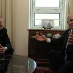 Netanyahu Cisco Benjamin Netanyahu meets with Cisco CEO John T. Chambers in 2012. Photo: Israel GPO.