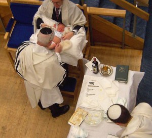 Preparation for a traditional Jewish circumcision - the Covenant of Abraham. Photo: Wikipedia.