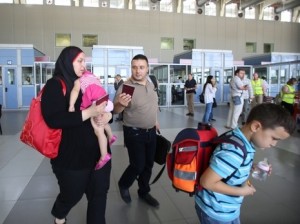 Gaza Palestinians at Erez Crossing Screenshot (Photo: Miriam Tazchi)