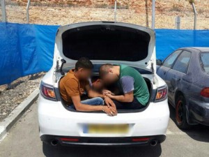 Foiled attempt to smuggle Palestinians into Israel Photo: Israel Police