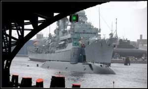 The INS Tanin leaving German dockyards. Photo: IDF