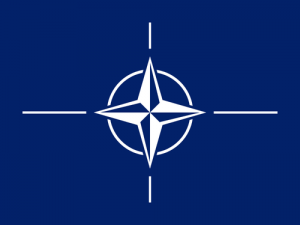 The NATO flag. Israel will open an office at NATO headquarters in Brussels. Photo: NATO.
