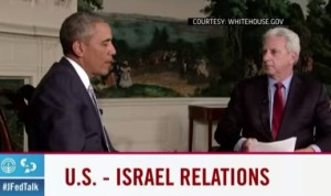 President Obama addresses the Jewish community. Photo: Screenshot.