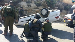 Hamas praised Thursday's car-ramming attack against Israeli hitchhikers. Photo: Tazpit News Agency.