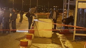 The site of Wednesday evening's stabbing attack. Photo: The Gush Etzion spokesman's office.