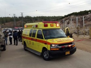 The site of a terror attack in Gush Etzion. Photo: MDA.