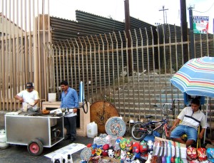 Mexico-United States barrier at the pedestrian border crossing in Tijuana. Photo: Wikipedia.