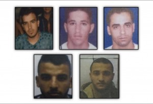The five suspects in a Hezbollah-linked terror cell busted by Israel. Photo: Shin Bet.