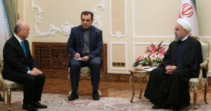 Iranian President Hassan Rouhani meets with IAEA Director General Yukiya Amano in Tehran. Photo: The Iran Project.