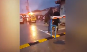 The site of Monday evening's terrorist attack in Beit Horon. Photo: MDA.