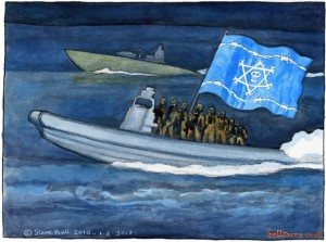 The Flotilla cartoon. Photo: UK Media Watch.