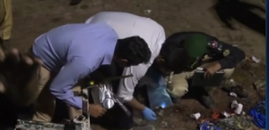 The aftermath of the Pakistan park bombing. Photo: CNN/Screenshot.