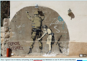 The Daily Mail caption referring to Israel's "apartheid" wall. Photo: UK Media Watch. 