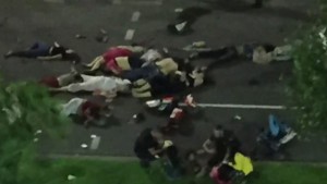 Dead bodies at the scene of the attack in Nice. Photo: Twitter.