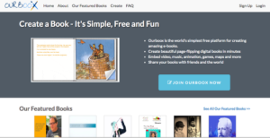 The Ourboox.com homepage. Photo: Ourboox.com.