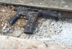 A gun confiscated in Israeli security forces' raid in Urif overnight Sunday. Photo: Shin Bet.