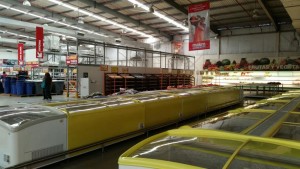 Empty supermarket shelves in Venezuela. Photo: The Algemeiner. 