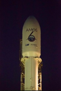The Amos 6 rocket. Photo Twitter screenshot.