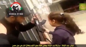 Hezbollah girl with gun