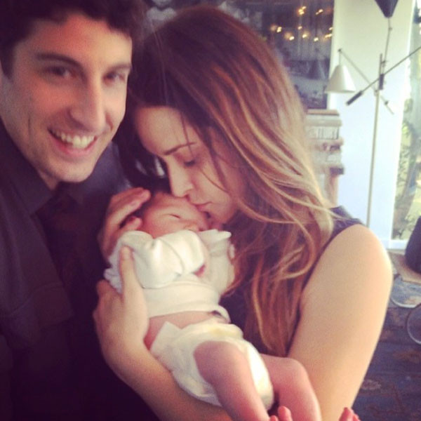 Jason Biggs, Jenny Mollen and their son Sid.