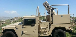Elbit's Spear on the back of a jeep. Photo Elbit Systems.