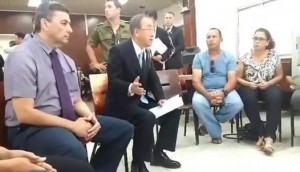 Ban Ki moon at Kibbutz Nirim, near Gaza. Photo: Adele Raemer