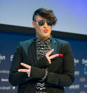 Hovi Star at the Eurovision Song Contest in Stockholm, Sweden. Credit: Albin Olsson via Wikimedia Commons.
