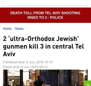 Russia Today's first headline of the terror attack. Photo: Screenshot.
