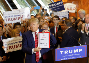 Donald Trump at a rally. Photo: Wikipedia.