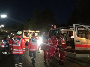 Medics at the scene of a Germany train attack by Islamic terrorists. Photo: Twitter.