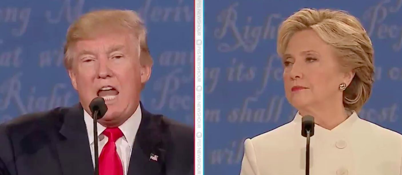 Donald Trump and Hillary Clinton. Photo: Screenshot.
