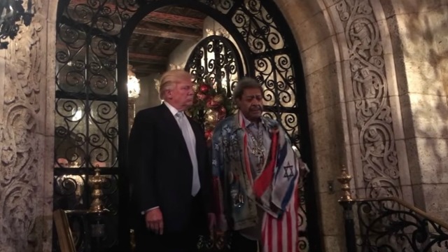President-elect Donald Trump addresses reporters alongside boxing promoter Don King in Palm Beach, Florida on Wednesday. Photo: YouTube screenshot.