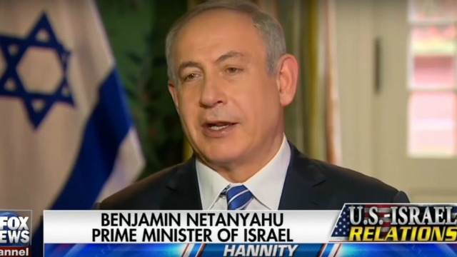 Israeli Prime Minister Benjamin Netanyahu speaks with Sean Hannity of Fox News, Feb. 16, 2017. Photo: Screenshot.
